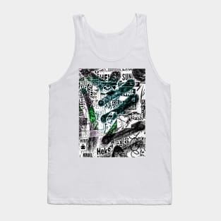 Green Pop Art NYC Street Graffiti Tank Top